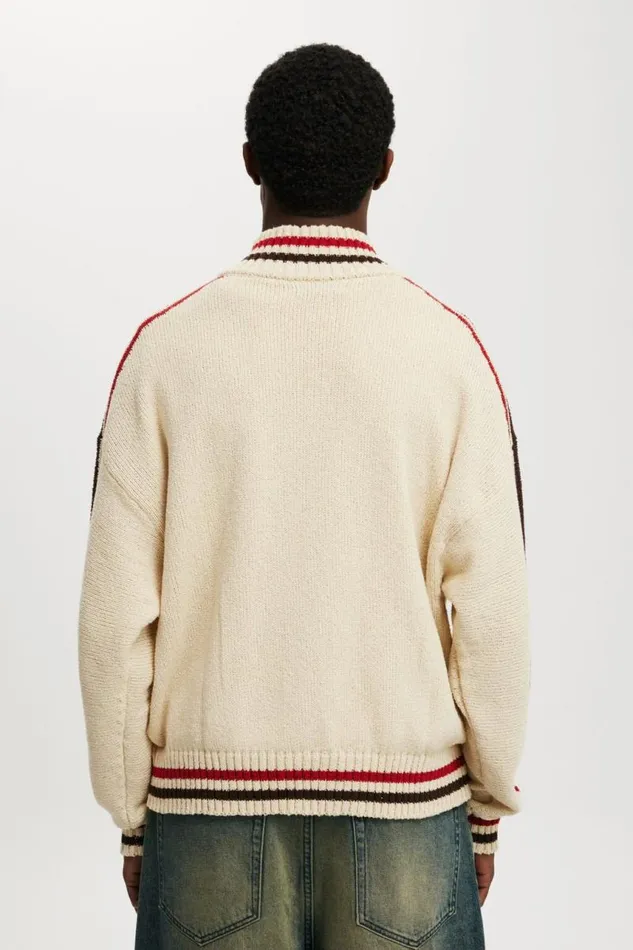 Cotton On Sweaters Knitted Bomber Stone 8211 Men