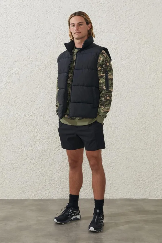 Cotton On Sweats and Hoodies Active Crew Fleece Green Camo 8211 Men