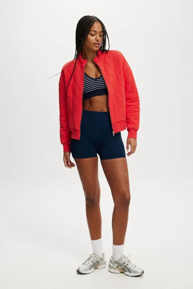 Cotton On SweatsandHoodies Active Quilted Zip Through Washed Raspberry 8211 Women Cotton On SweatsandHoodies Active Quilted Zip Through Washed Raspberry 8211 Women