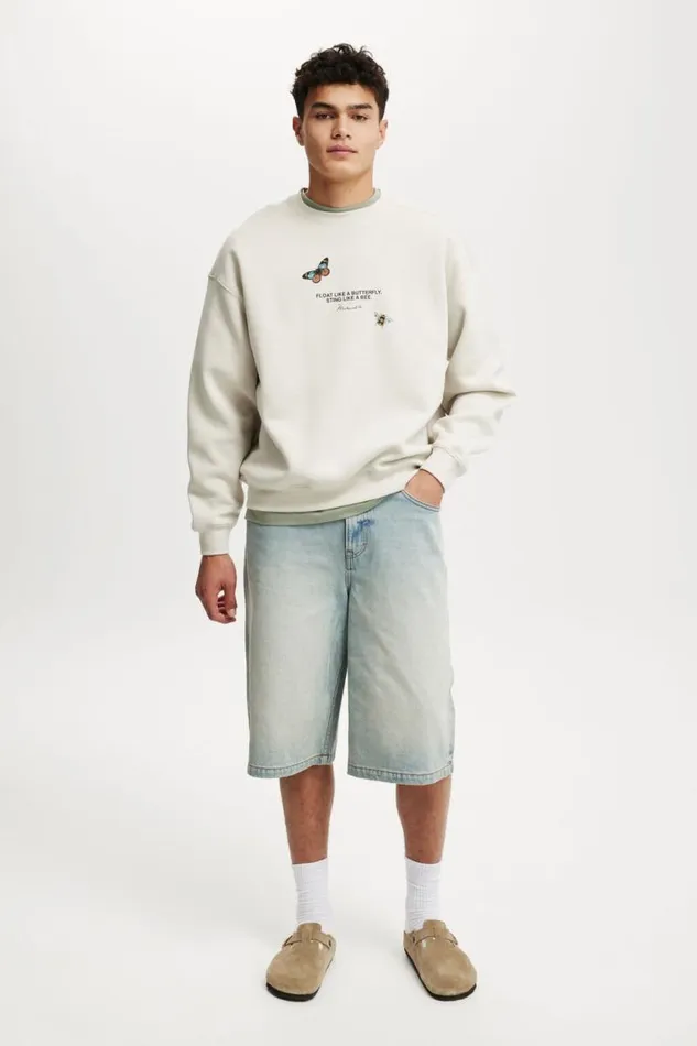 Cotton On Sweats and Hoodies Ali Box Fit Crew Sweater Lcn Ali Bonefloat Like A Butterfly 8211 Men Cotton On Sweats and Hoodies Ali Box Fit Crew Sweater Lcn Ali Bonefloat Like A Butterfly 8211 Men