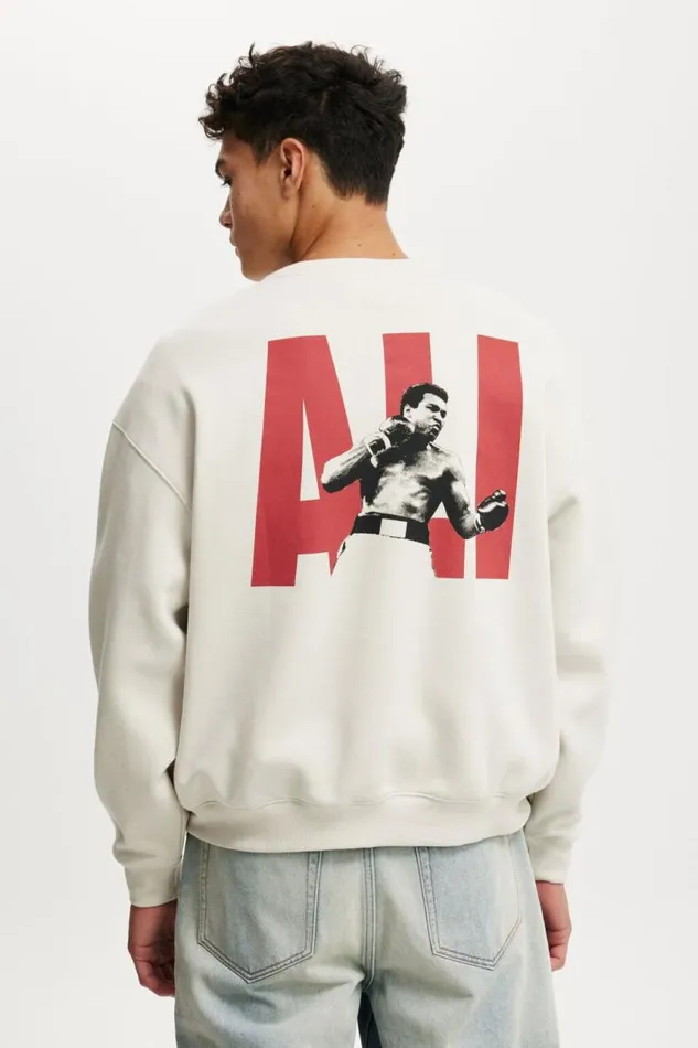 Cotton On Sweats and Hoodies Ali Box Fit Crew Sweater Lcn Ali Bonefloat Like A Butterfly 8211 Men Cotton On Sweats and Hoodies Ali Box Fit Crew Sweater Lcn Ali Bonefloat Like A Butterfly 8211 Men