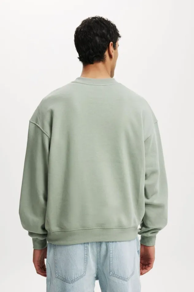 Cotton On Sweats and Hoodies Box Fit Crew Sweater Fern 8211 Men Cotton On Sweats and Hoodies Box Fit Crew Sweater Fern 8211 Men