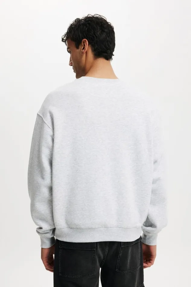 Cotton On Sweats and Hoodies Box Fit Crew Sweater Grey Marle 8211 Men Cotton On Sweats and Hoodies Box Fit Crew Sweater Grey Marle 8211 Men