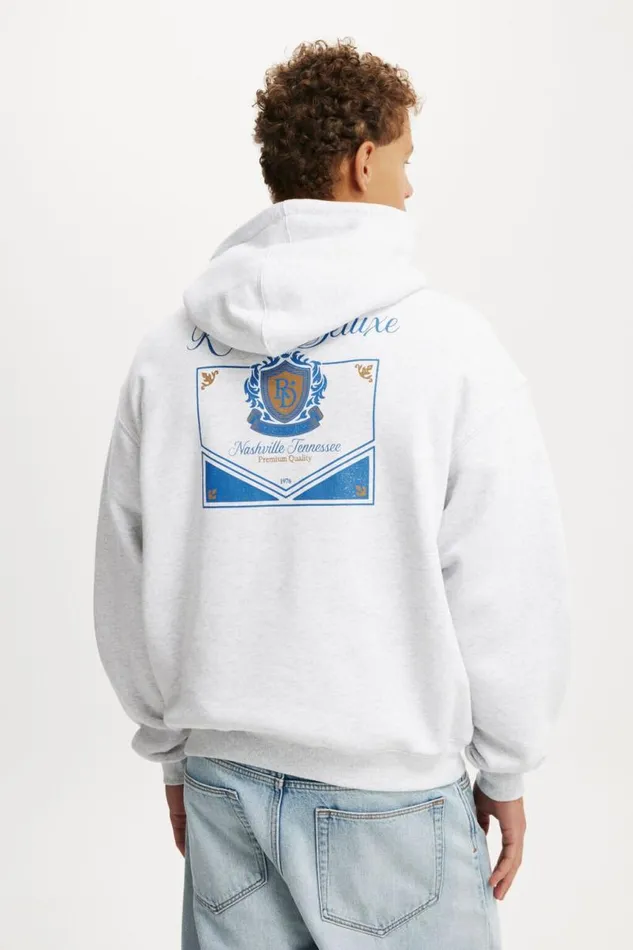 Cotton On Sweats and Hoodies Box Fit Graphic Hoodie Athletic Marleroyal Deluxe 8211 Men