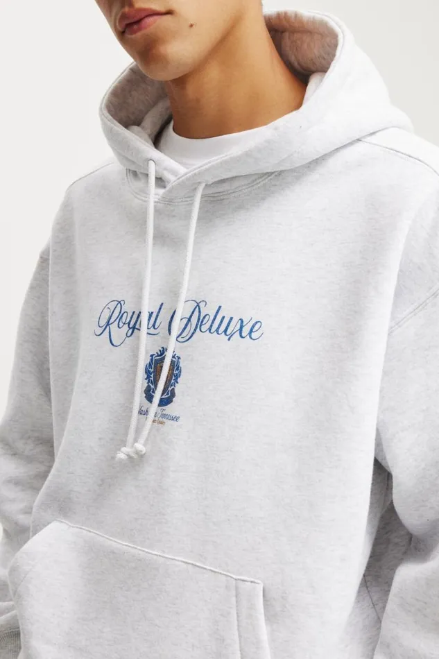 Cotton On Sweats and Hoodies Box Fit Graphic Hoodie Athletic Marleroyal Deluxe 8211 Men