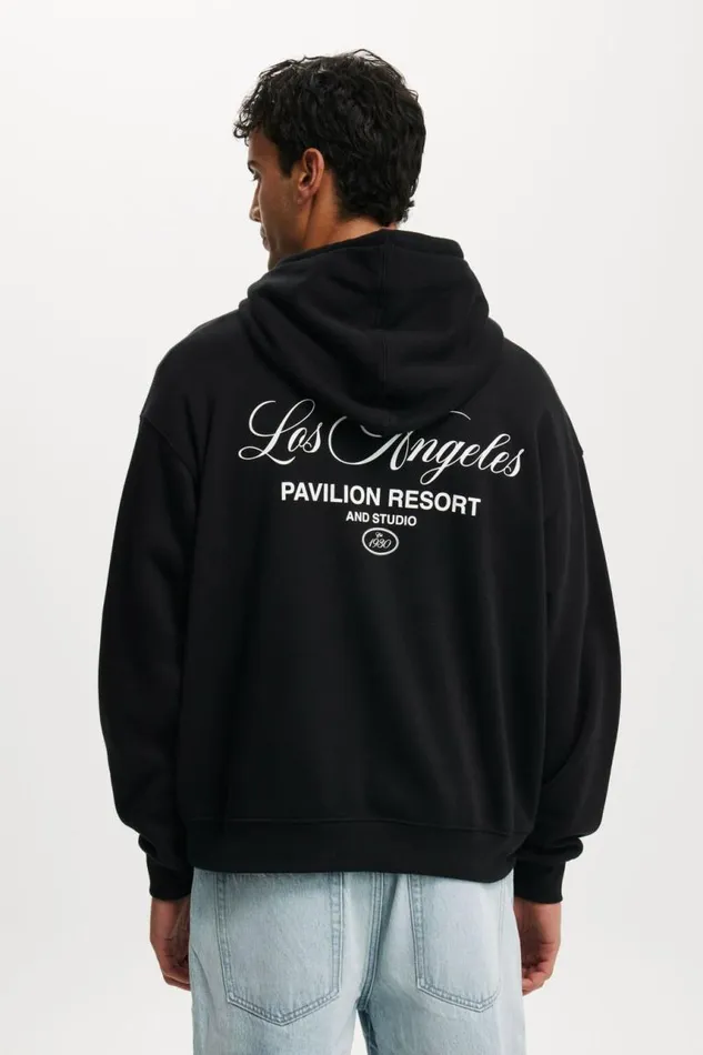 Cotton On Sweats and Hoodies Box Fit Graphic Hoodie Black Pavillion Resort 8211 Men Cotton On Sweats and Hoodies Box Fit Graphic Hoodie Black Pavillion Resort 8211 Men