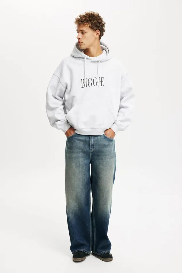 Cotton On Sweats and Hoodies Box Fit Music Hoodie Lcn Mt Grey Marlebiggie 8211 Biggie Smalls 8211 Men Cotton On Sweats and Hoodies Box Fit Music Hoodie Lcn Mt Grey Marlebiggie 8211 Biggie Smalls 8211 Men
