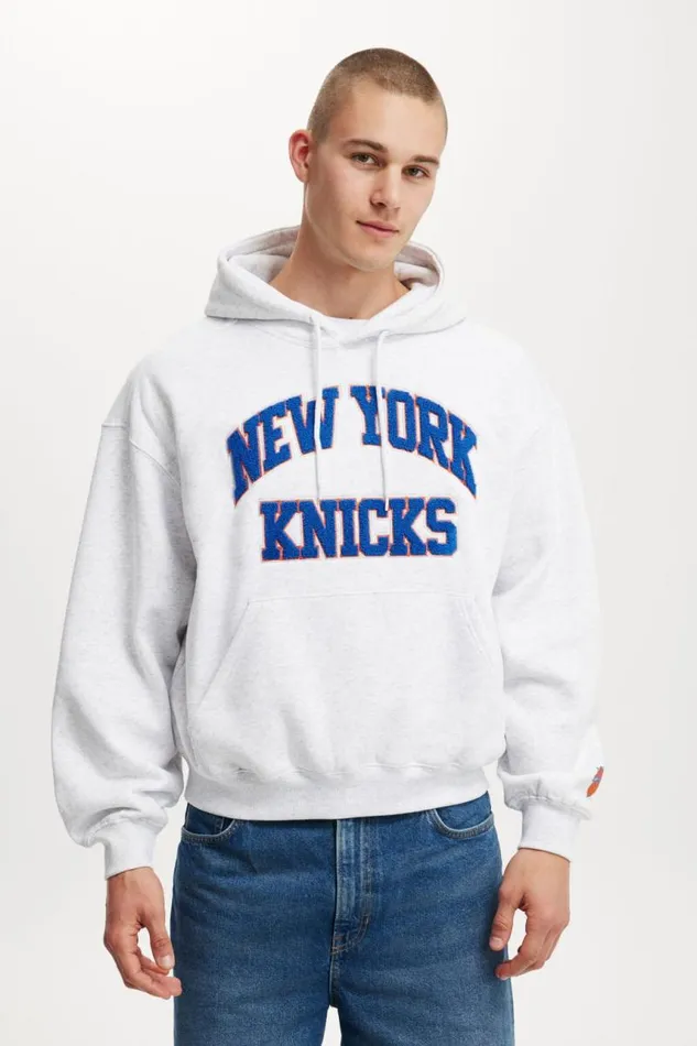 Cotton On Sweats and Hoodies Box Fit Nba Hoodie Lcn Nba Athletic Marle Knicks 8211 Arched 8211 Men