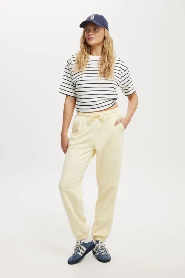 Cotton On SweatsandHoodies Classic Fleece Sweatpant Lemon Icing 8211 Women
