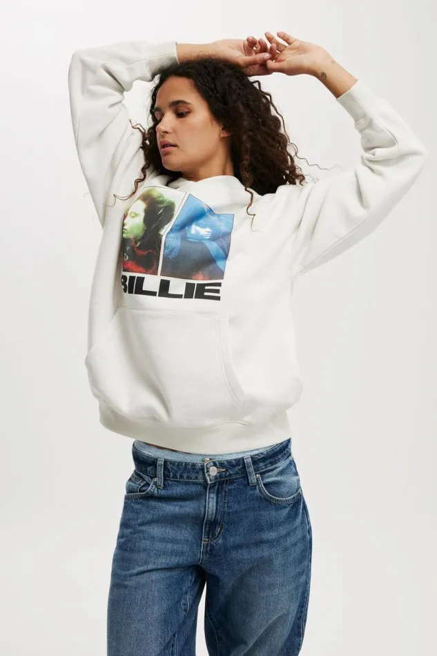 Cotton On SweatsandHoodies License Graphic Hoodie Lcn Br Billie Eilish 2 Frames Vintage White 8211 Women Cotton On SweatsandHoodies License Graphic Hoodie Lcn Br Billie Eilish 2 Frames Vintage White 8211 Women