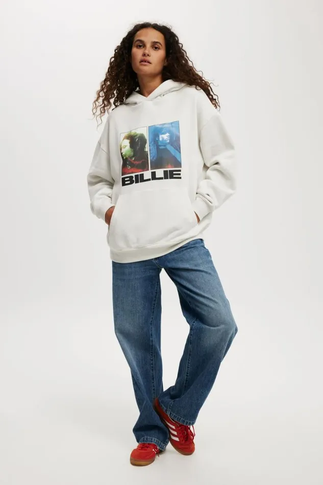 Cotton On SweatsandHoodies License Graphic Hoodie Lcn Br Billie Eilish 2 Frames Vintage White 8211 Women Cotton On SweatsandHoodies License Graphic Hoodie Lcn Br Billie Eilish 2 Frames Vintage White 8211 Women