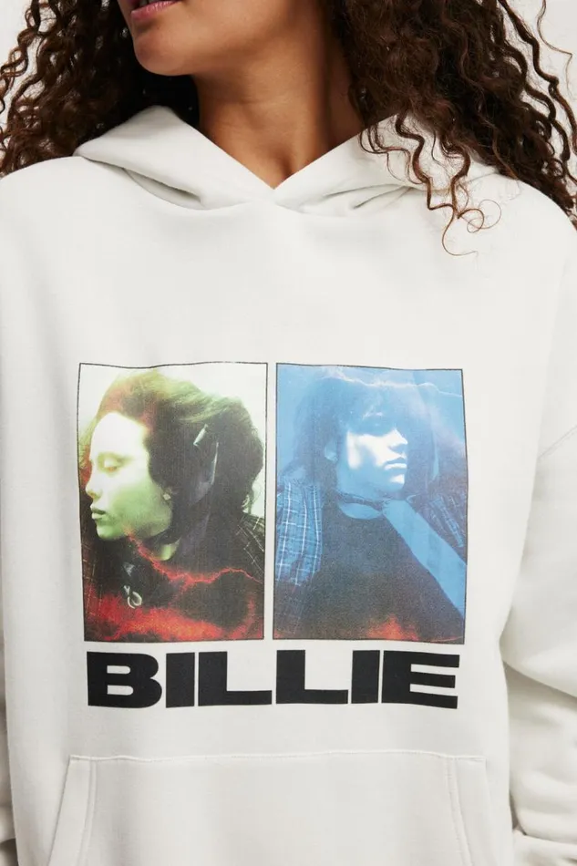 Cotton On SweatsandHoodies License Graphic Hoodie Lcn Br Billie Eilish 2 Frames Vintage White 8211 Women Cotton On SweatsandHoodies License Graphic Hoodie Lcn Br Billie Eilish 2 Frames Vintage White 8211 Women
