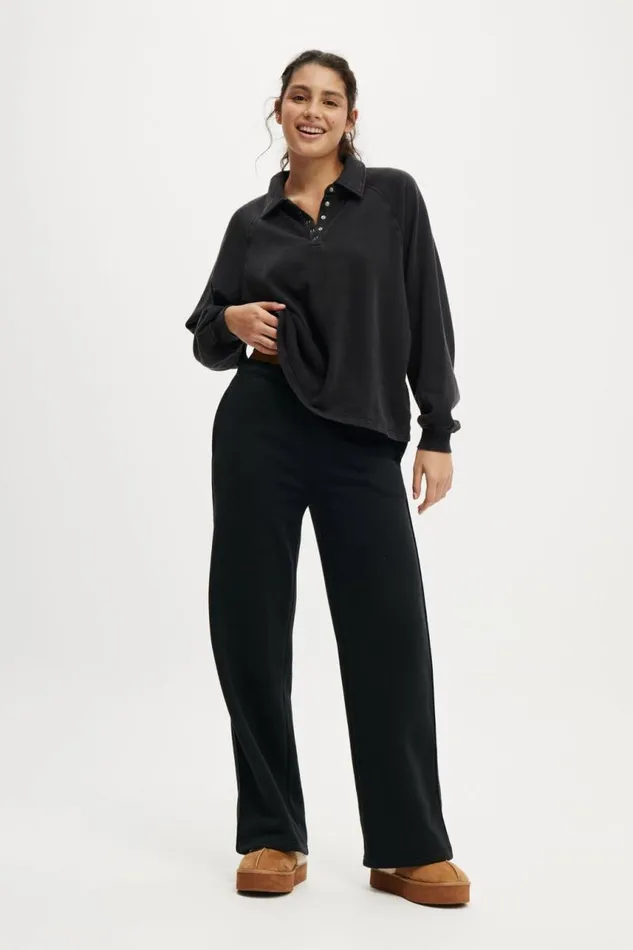 Cotton On SweatsandHoodies Oversized Collared Lounge Fleece Sweater Washed Black 8211 Women Cotton On SweatsandHoodies Oversized Collared Lounge Fleece Sweater Washed Black 8211 Women