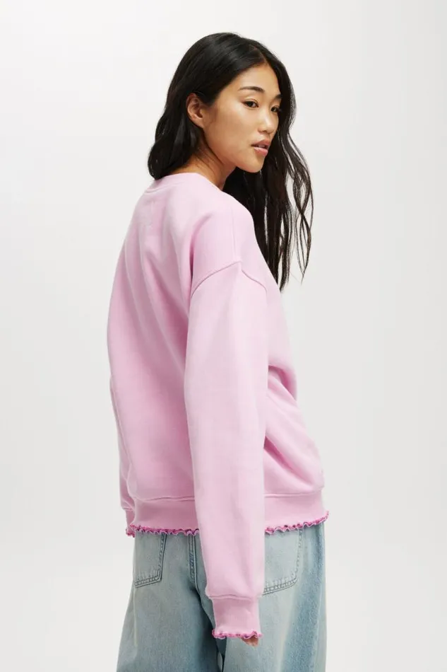 Cotton On SweatsandHoodies Peach Prc Crew Sweatshirt Lcn Peach Heartsweet Lilac 8211 Women Cotton On SweatsandHoodies Peach Prc Crew Sweatshirt Lcn Peach Heartsweet Lilac 8211 Women