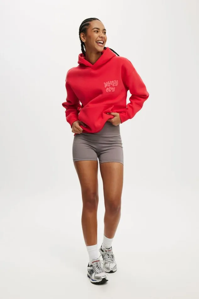Cotton On SweatsandHoodies Plush Premium Graphic Hoodie Raspberrywellness Club Tonal 8211 Women