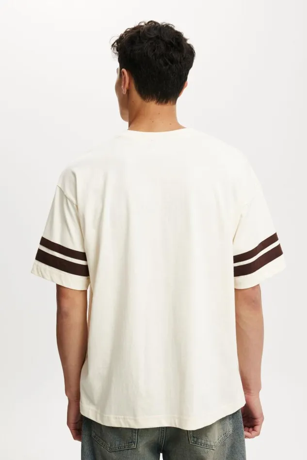 Cotton On Tees and Tanks Box Fit College TShirt Cream Puffburnside 8211 Men