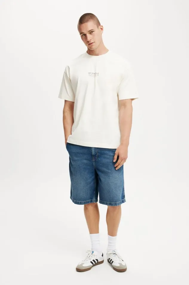 Cotton On Tees and Tanks Box Fit Easy TShirt Creampuffoff Schedule 8211 Men Cotton On Tees and Tanks Box Fit Easy TShirt Creampuffoff Schedule 8211 Men