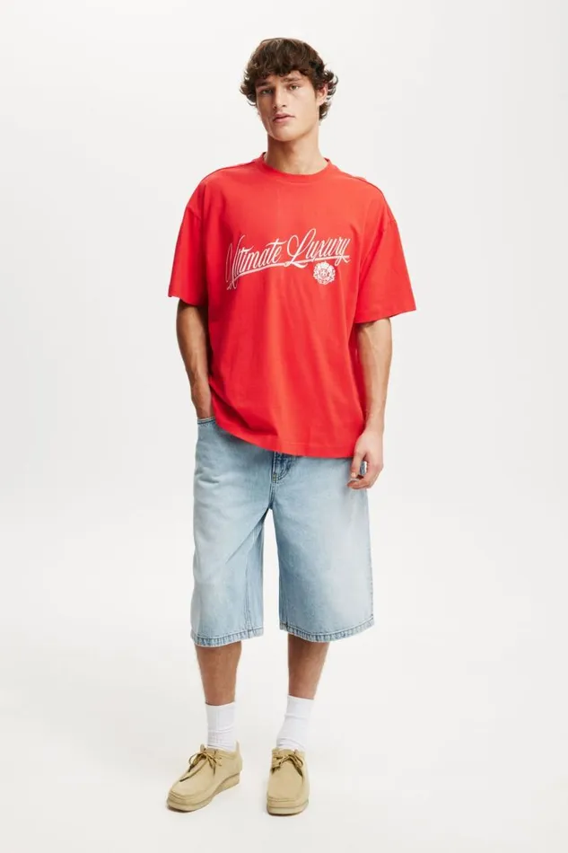 Cotton On Tees and Tanks Box Fit Graphic TShirt Poppyultimate Luxury 8211 Men Cotton On Tees and Tanks Box Fit Graphic TShirt Poppyultimate Luxury 8211 Men