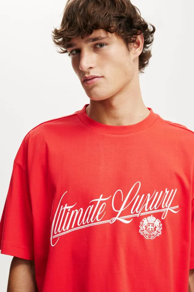 Cotton On Tees and Tanks Box Fit Graphic TShirt Poppyultimate Luxury 8211 Men Cotton On Tees and Tanks Box Fit Graphic TShirt Poppyultimate Luxury 8211 Men