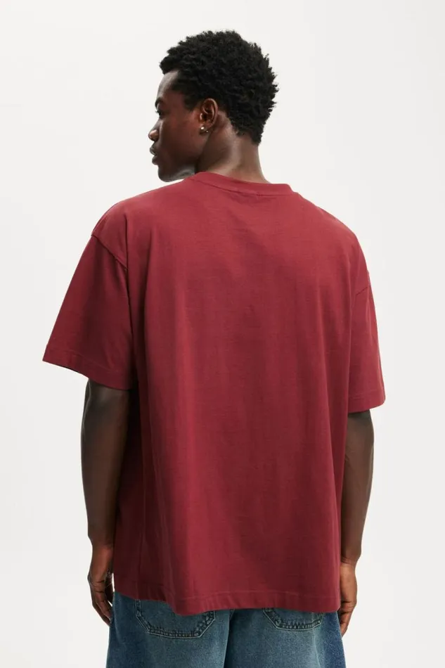 Cotton On Tees and Tanks Box Fit TShirt Dark Carmine 8211 Men Cotton On Tees and Tanks Box Fit TShirt Dark Carmine 8211 Men