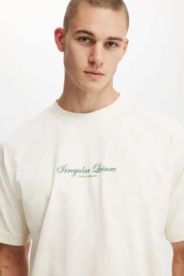 Cotton On Tees and Tanks Box Fit Text TShirt Creampuffirregular Leisure Burgundy 8211 Men Cotton On Tees and Tanks Box Fit Text TShirt Creampuffirregular Leisure Burgundy 8211 Men