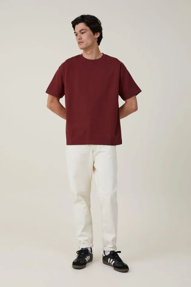 Cotton On Tees and Tanks Hyperweave TShirt Dark Carmine 8211 Men Cotton On Tees and Tanks Hyperweave TShirt Dark Carmine 8211 Men
