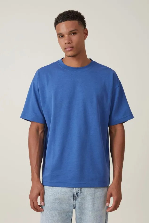 Cotton On Tees and Tanks Hyperweave TShirt Washed Cobalt 8211 Men