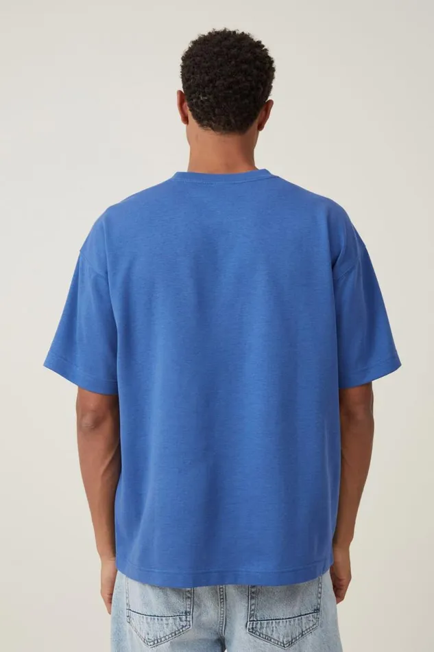 Cotton On Tees and Tanks Hyperweave TShirt Washed Cobalt 8211 Men Cotton On Tees and Tanks Hyperweave TShirt Washed Cobalt 8211 Men