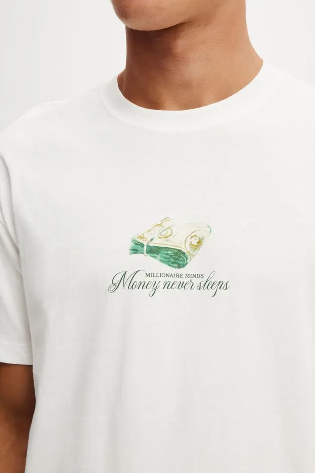 Cotton On Tees and Tanks Loose Fit Art TShirt Whitenever Sleep 8211 Men Cotton On Tees and Tanks Loose Fit Art TShirt Whitenever Sleep 8211 Men