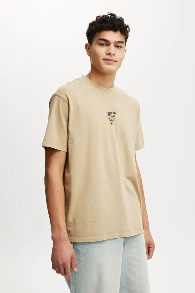 Cotton On Tees and Tanks Loose Fit Nba TShirt Lcn Nba Taupechicago Bulls 8211 Men