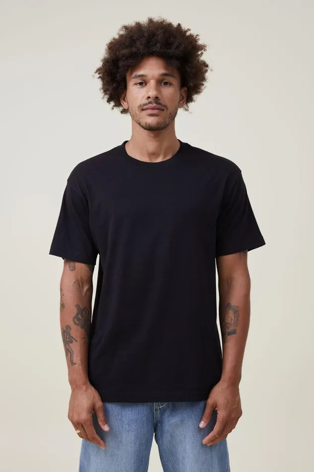 Cotton On Tees and Tanks Organic Loose Fit TShirt Black 8211 Men