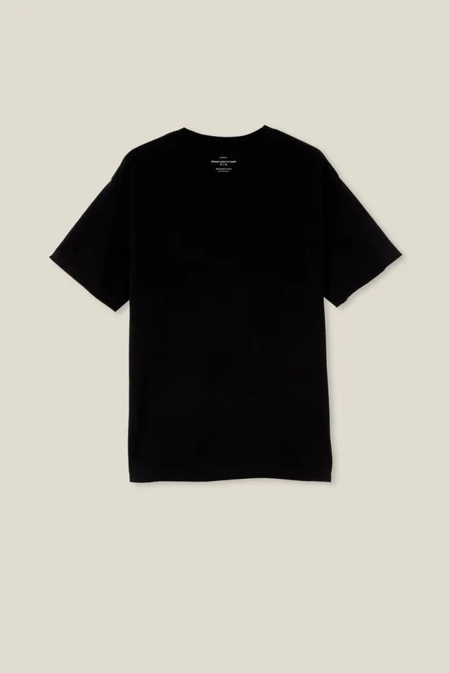 Cotton On Tees and Tanks Organic Loose Fit TShirt Black 8211 Men