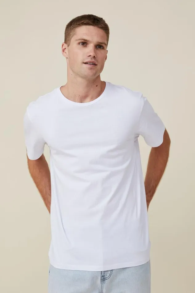 Cotton On Tees and Tanks Organic Regular Fit Crew TShirt White 8211 Men