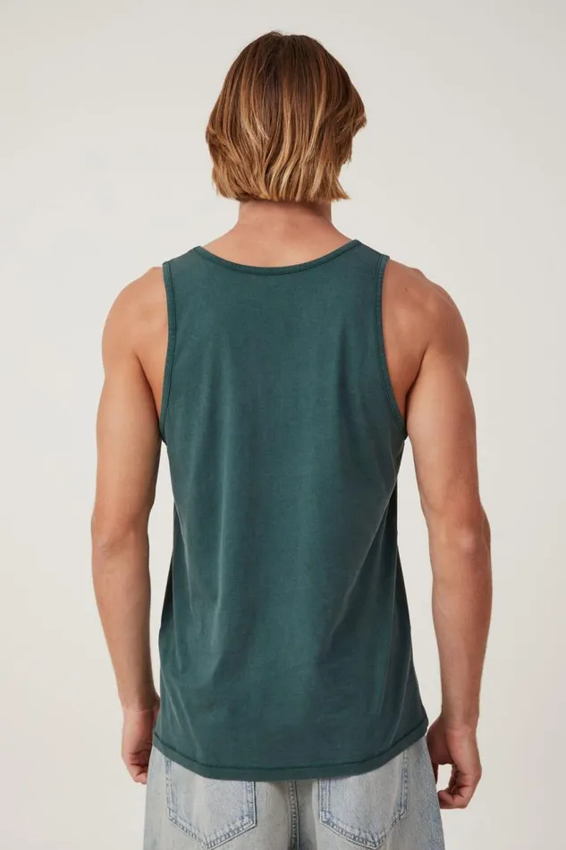Cotton On Tees and Tanks Organic Tank Pine Needle Green 8211 Men Cotton On Tees and Tanks Organic Tank Pine Needle Green 8211 Men