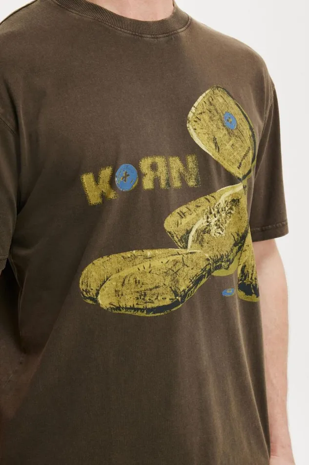 Cotton On Tees and Tanks Premium Loose Fit Music TShirt Lcn Wmg Ashen Brownkorn 8211 Issues 8211 Men