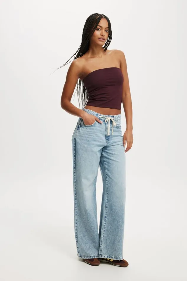 Cotton On Tops All Day Tube Top Choc Cherry 8211 Women