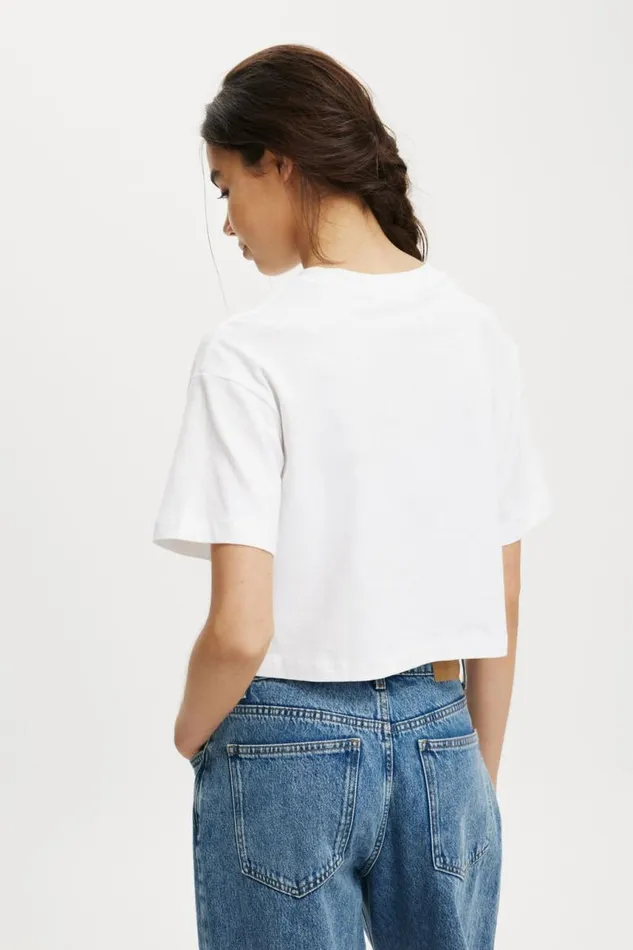 Cotton On Tops Cropped Boxy Tee White 8211 Women