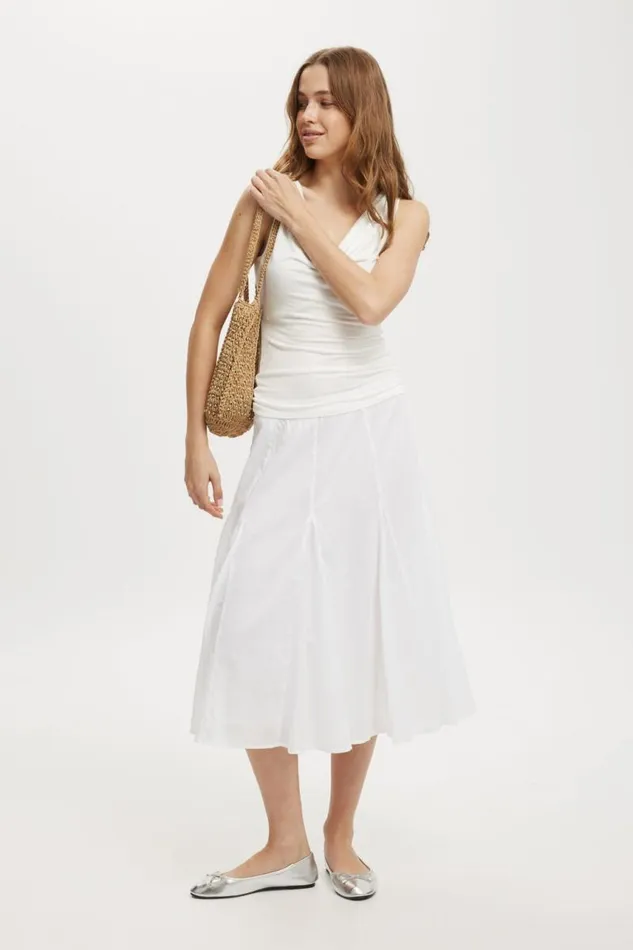 Cotton On Tops Lexa Tie Back Cowl Neck Top Natural White 8211 Women
