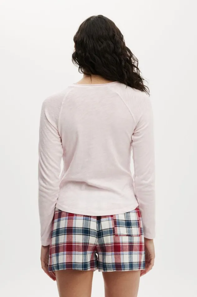 Cotton On Tops Raglan Long Sleeve Top Tender Touch Pink 8211 Women