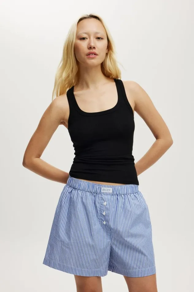 Cotton On Tops Sleep Recovery Racer Back Tank Top True Black 8211 Women