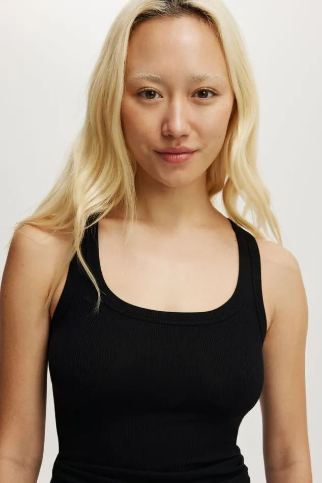 Cotton On Tops Sleep Recovery Racer Back Tank Top True Black 8211 Women Cotton On Tops Sleep Recovery Racer Back Tank Top True Black 8211 Women
