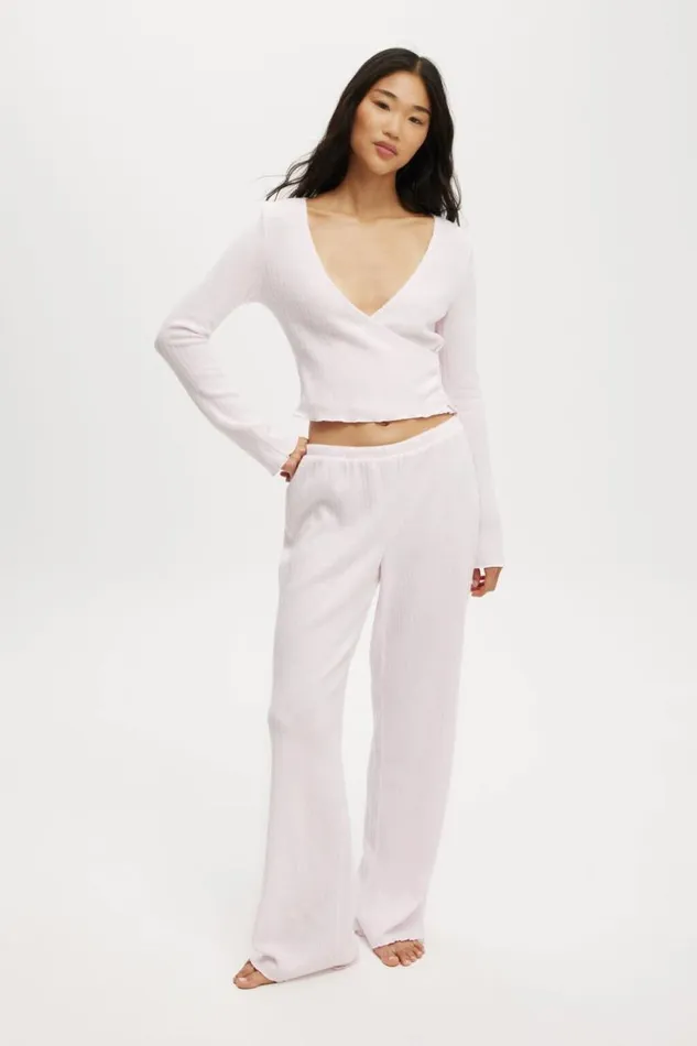 Cotton On Tops Super Soft Ribbed Wrap Top French Fairytale Marle 8211 Women Cotton On Tops Super Soft Ribbed Wrap Top French Fairytale Marle 8211 Women