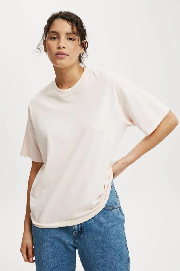 Cotton On Tops The Boxy Oversized Tee Flossy Pink 8211 Women