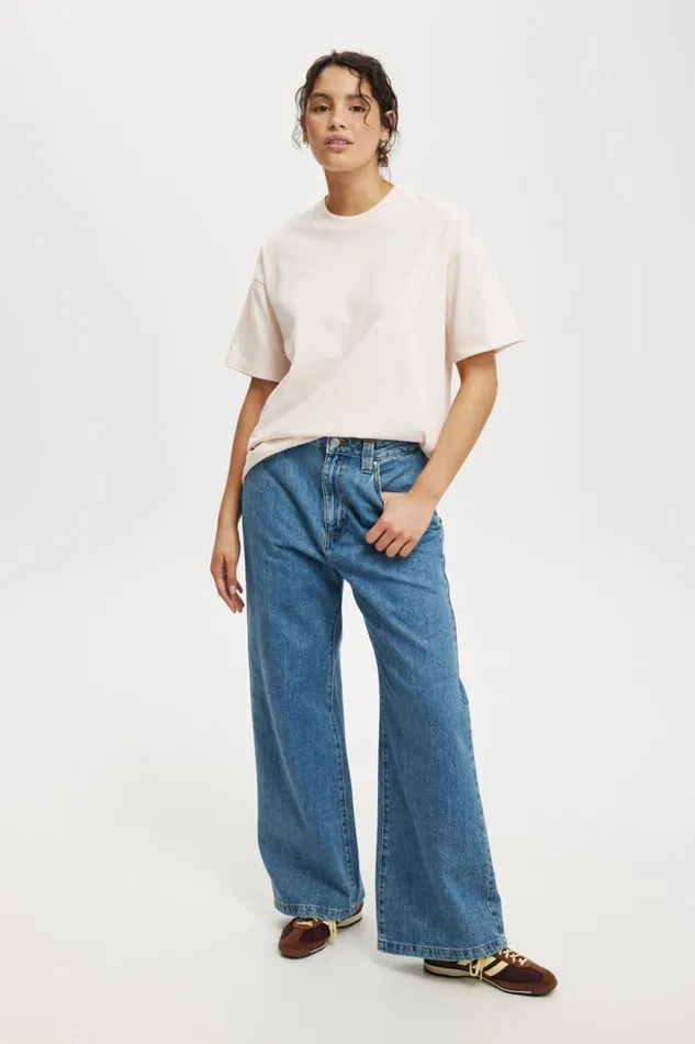 Cotton On Tops The Boxy Oversized Tee Flossy Pink 8211 Women