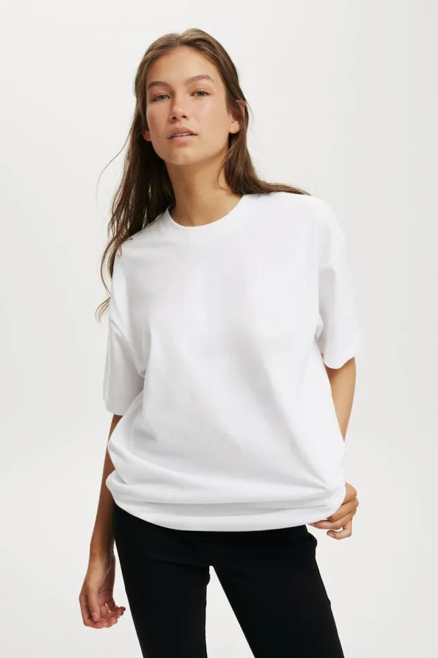 Cotton On Tops The Boxy Oversized Tee White 8211 Women