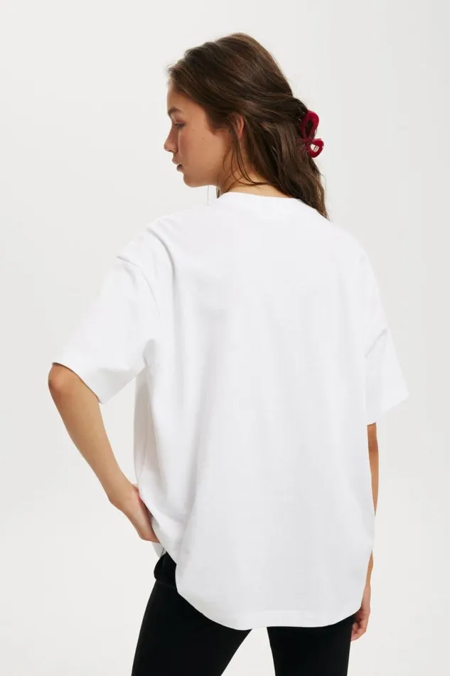 Cotton On Tops The Boxy Oversized Tee White 8211 Women
