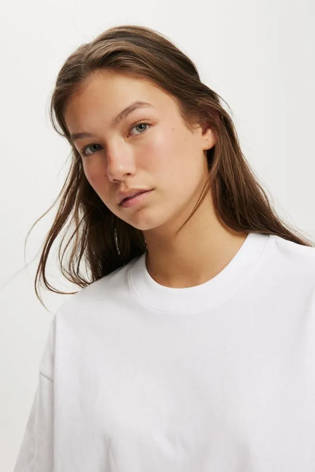 Cotton On Tops The Boxy Oversized Tee White 8211 Women