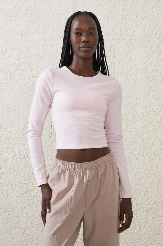 Cotton On Tops Ultra Soft Fitted Long Sleeve Top Cherry Dream 8211 Women