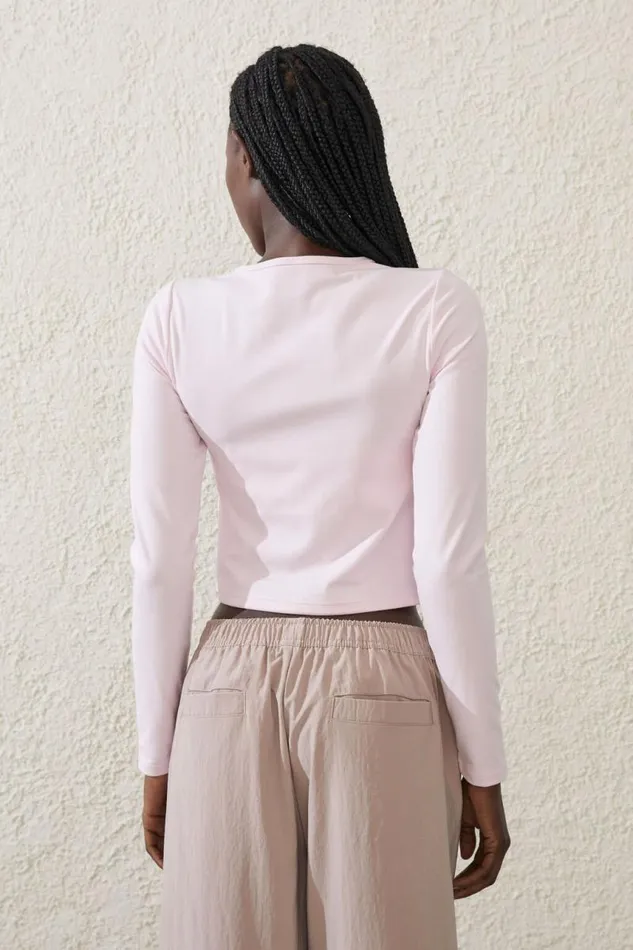 Cotton On Tops Ultra Soft Fitted Long Sleeve Top Cherry Dream 8211 Women