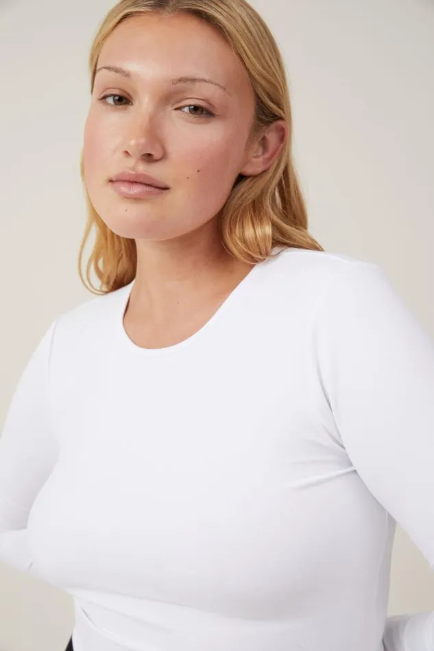 Cotton On Tops Ultra Soft Fitted Long Sleeve Top White 8211 Women Cotton On Tops Ultra Soft Fitted Long Sleeve Top White 8211 Women